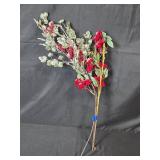 Christmas Centerpiece Floral Arrangement with Metal Stand and Artificial Plant