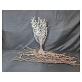 Decorative Artificial Branches with Mosaic Base and Natural Twigs