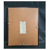 Framed Santa and Reindeer Holiday Artwork 20" x 16"