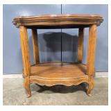 Vintage Wooden Two-Tier Accent Table
