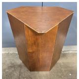 Corner Wooden Storage Cabinet with Two Shelves and Drawer