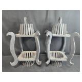 Set of 2 Vintage Metal Wine Press Candle Holders