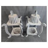 Set of 2 Vintage Metal Wine Press Candle Holders