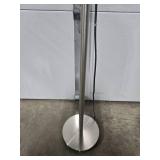 Contemporary Brushed Metal Floor Lamp with Adjustable Heads