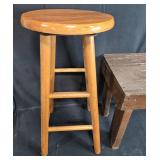 Wooden Stool and Table