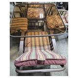 Outdoor Patio Set with Glass Table and Chairs, Includes Umbrella