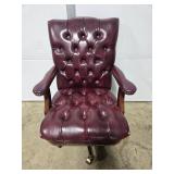 Used Executive Leather Office Chair with Nailhead Trim