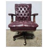 Used Executive Leather Office Chair with Nailhead Trim