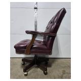 Used Executive Leather Office Chair with Nailhead Trim