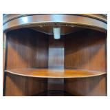Vintage Corner Curio Cabinet with Glass Doors