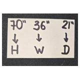 Vintage Corner Curio Cabinet with Glass Doors