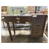 Vintage Signature Sewing Machine with Integrated Wood Cabinet