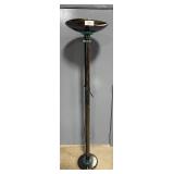 72" Tall Modern Floor Lamp with Chrome Finish and Glass Accents