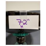 72" Tall Modern Floor Lamp with Chrome Finish and Glass Accents