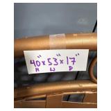 Metal Garden Bench with Decorative Backrest