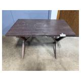 Rustic Wood Folding Table 27"H x 40"W x 24"D