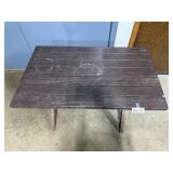Rustic Wood Folding Table 27"H x 40"W x 24"D