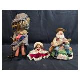 Set of Decorative Dolls and Figurine