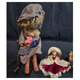 Set of Decorative Dolls and Figurine