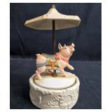 Animal Figurine Collection: Owl, Seal, and Carousel Pig