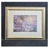 Nicky Boehme Framed Lighthouse Painting Print