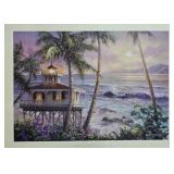 Nicky Boehme Framed Lighthouse Painting Print