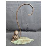 Pair of Ornate Bookends and Decorative Monkey Figurine Hook