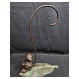 Pair of Ornate Bookends and Decorative Monkey Figurine Hook