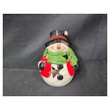 Set of Snowman Figurines: Candle Holder, Soap Dispenser, and Mug