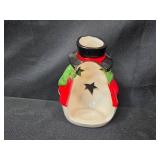 Set of Snowman Figurines: Candle Holder, Soap Dispenser, and Mug