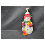 Set of Snowman Figurines: Candle Holder, Soap Dispenser, and Mug