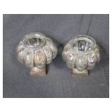 Set of Glass Candle Holders and Google Home Smart Speaker