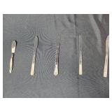 Set of Silverware and Crystal Decor Pieces