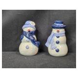 Holiday Decor Set with Snowmen Salt & Pepper, Mug & Candle Holder