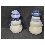 Holiday Decor Set with Snowmen Salt & Pepper, Mug & Candle Holder
