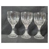 Set of 8 Crystal Wine Glasses with Ornate Design
