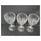 Set of 8 Crystal Wine Glasses with Ornate Design