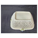Assorted Kitchenware Collection with Ceramic Pot, Plate, and Woven Basket