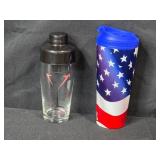 Assorted Drinkware Collection with Tumblers, Cups, and Tray