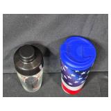 Assorted Drinkware Collection with Tumblers, Cups, and Tray