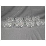 Set of 8 Transparent Glass Dessert Bowls