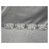 Set of 8 Transparent Glass Dessert Bowls