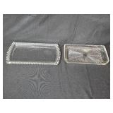 Lot of Vintage Glassware and Metal Serving Utensils Sets