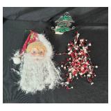 Christmas Ornament and Decor Collection with Cards and Lights