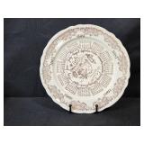 Vintage 1951 Calendar Commemorative Plate with Decorative Box - stand not inc