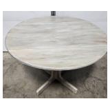 Round Wooden Dining Table with Pedestal Base