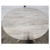 Round Wooden Dining Table with Pedestal Base