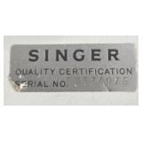 Singer Model 477 Zig-Zag Sewing Machine with Instruction Manual & Accessories