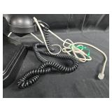 Vintage Rotary Dial Phone with Functional Cord - Black