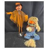 Pair of Pumpkin-Themed Halloween Decorations